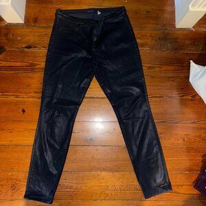 Elie Tahari Coated Black Jean